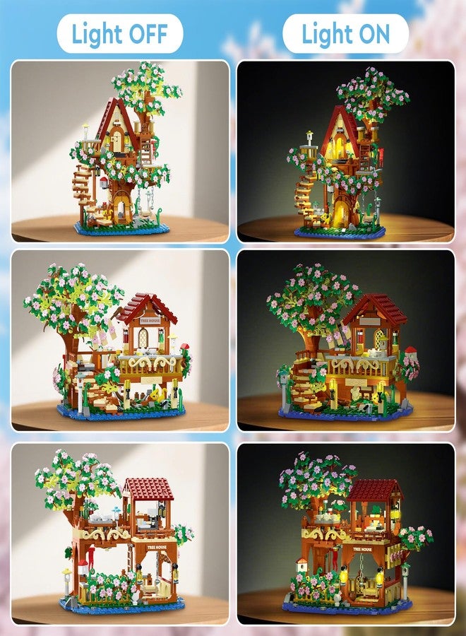 Vziimo 3 in 1 Cherry Blossom Treehouse Building Set, Ideas Flower Tree House Set for Adults, Collectible Creative Sakura Garden Toys Gifts for Teens 14+ (995 PCS) - Image 4